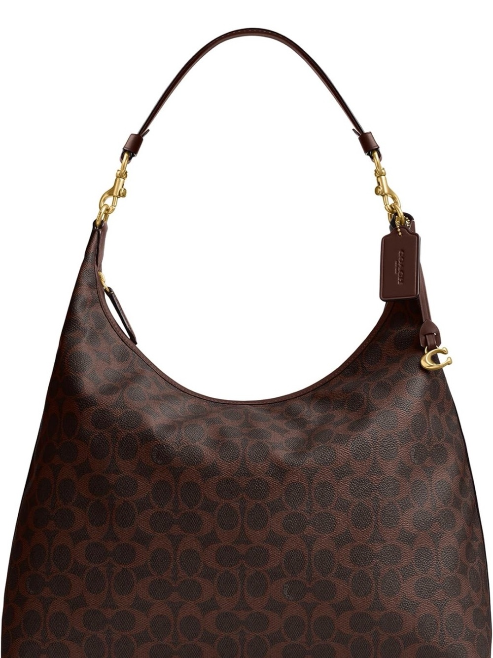 Coach Maple Brown Signature Juliet 38 Shoulder Bag